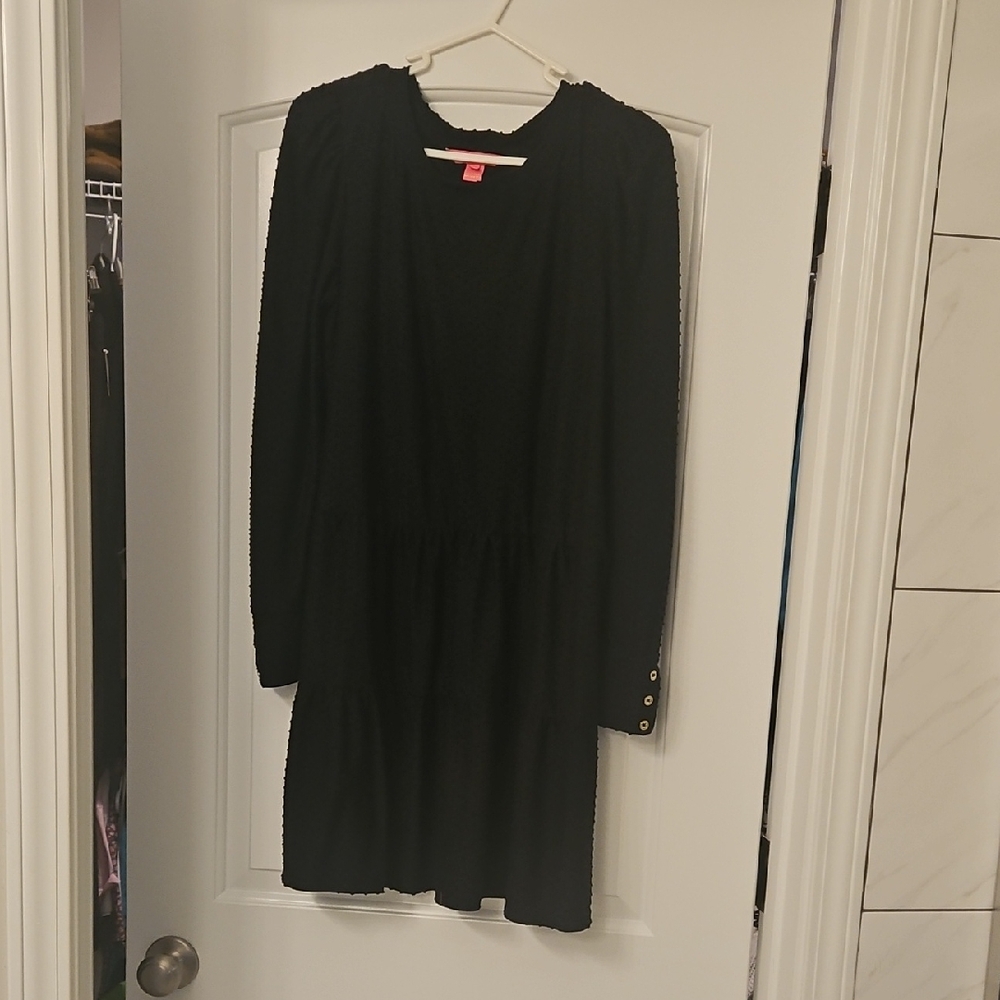 Lilly Pulitzer Black Dress with Pink Label